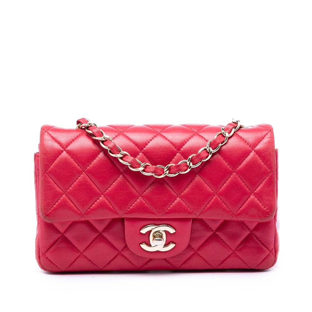 Pre-Loved Chanel Mini Rectangular Classic Lambskin Single Flap
